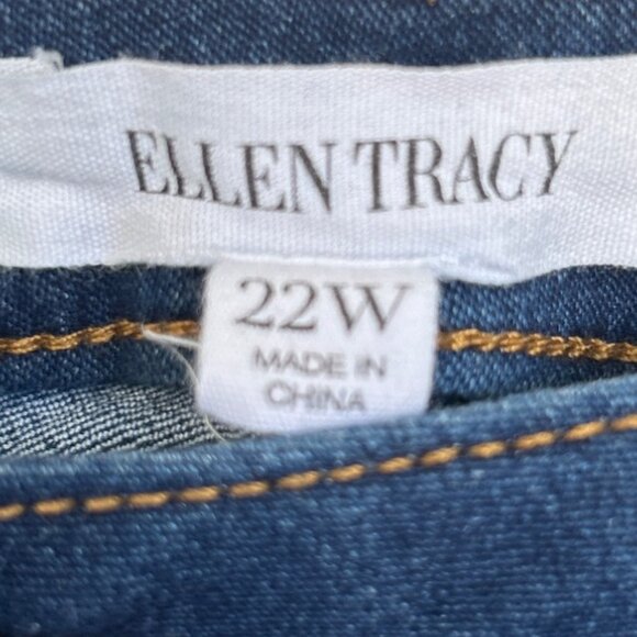 Ellen Tracy Plus size 22W Jocelyn Dark Wash denim Jeans - Picture 7 of 10